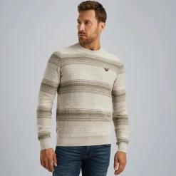 PME Legend Trui Met Streeppatroon Beige Online