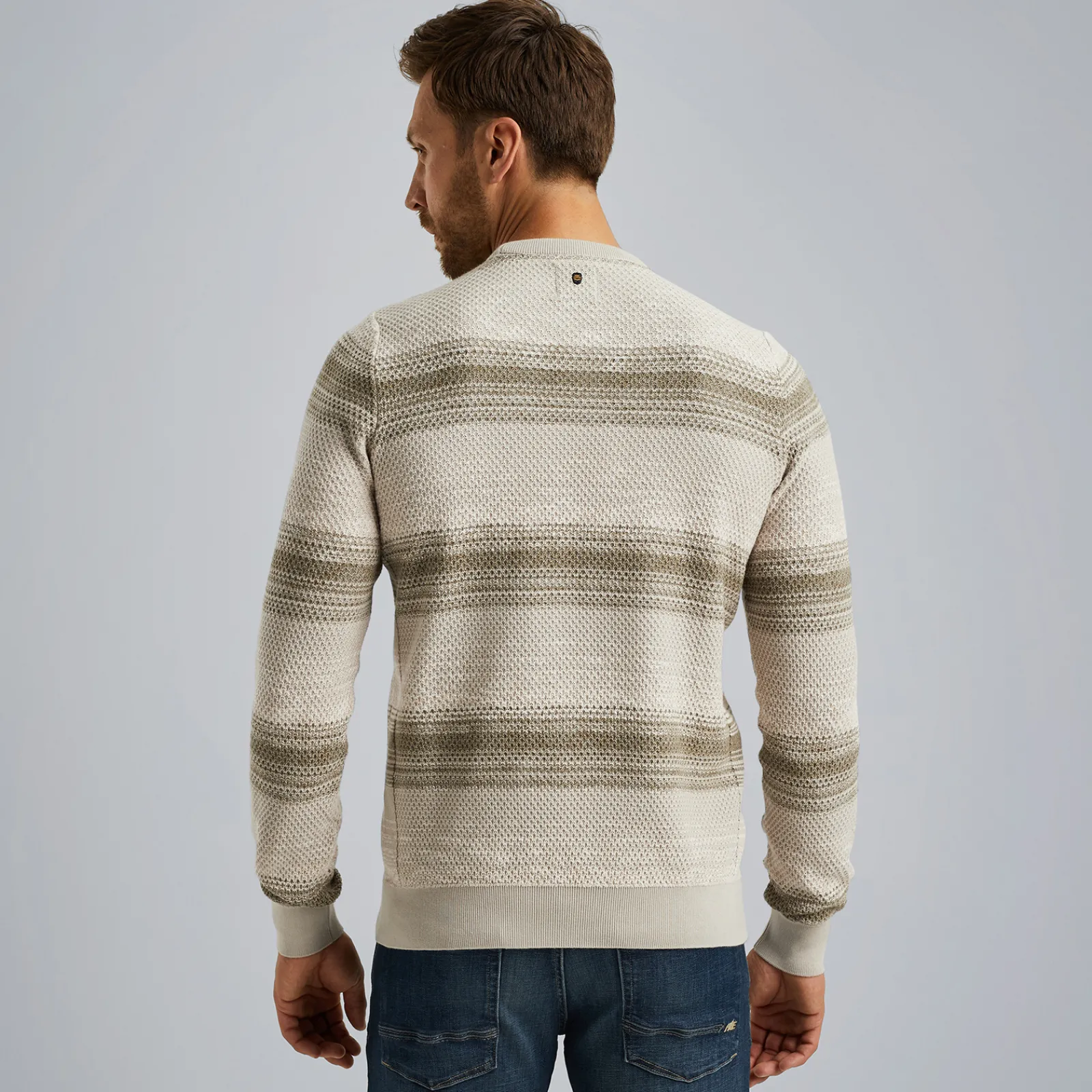 PME Legend Trui Met Streeppatroon Beige Online