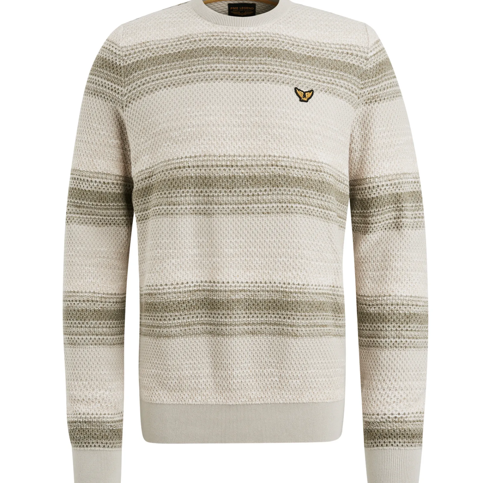 PME Legend Trui Met Streeppatroon Beige Online