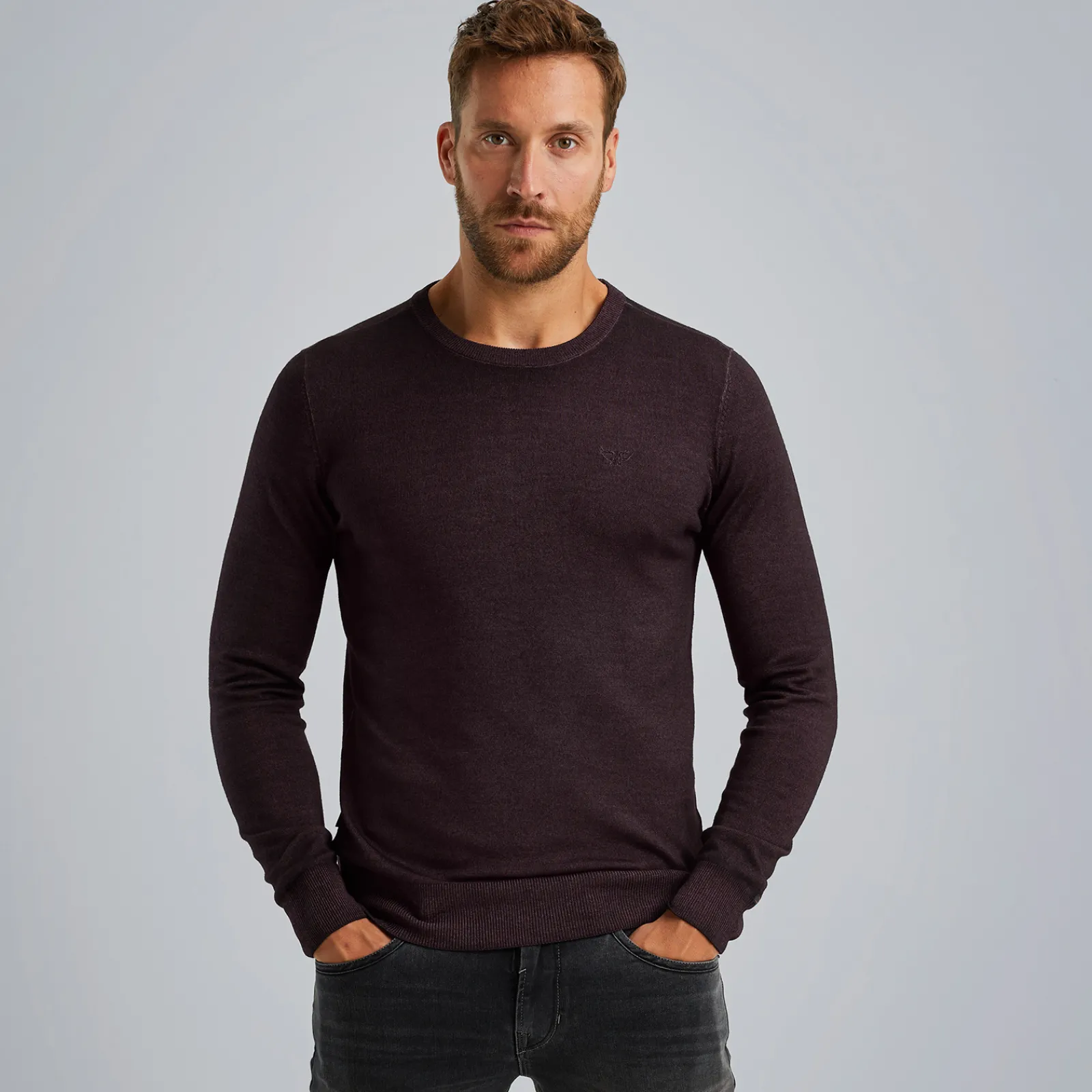 PME Legend Trui Van 100% Merinowol Paars Sale