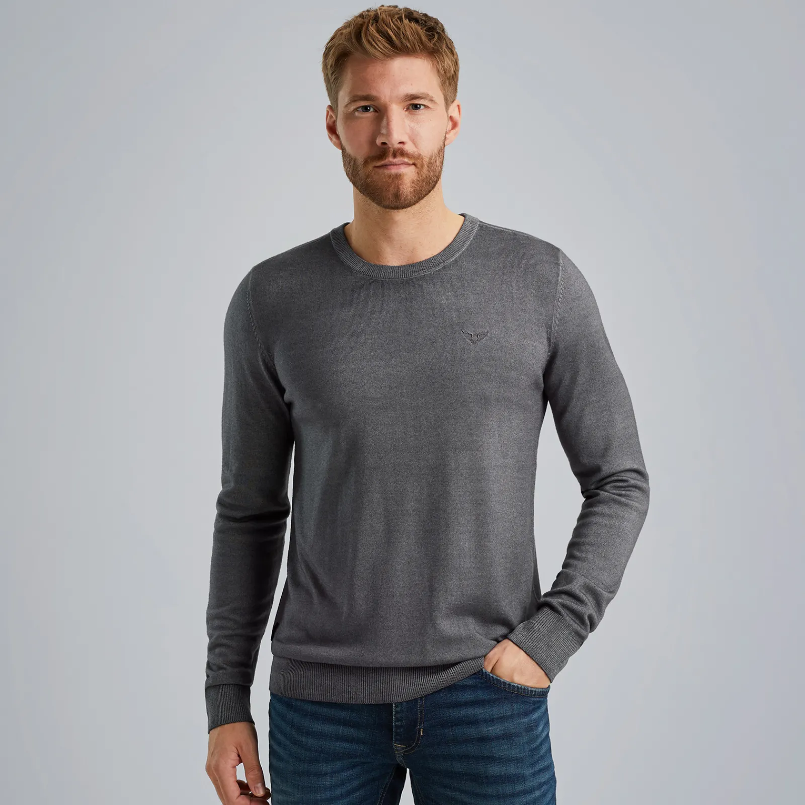 PME Legend Trui Van 100% Merinowol Grijs Shop