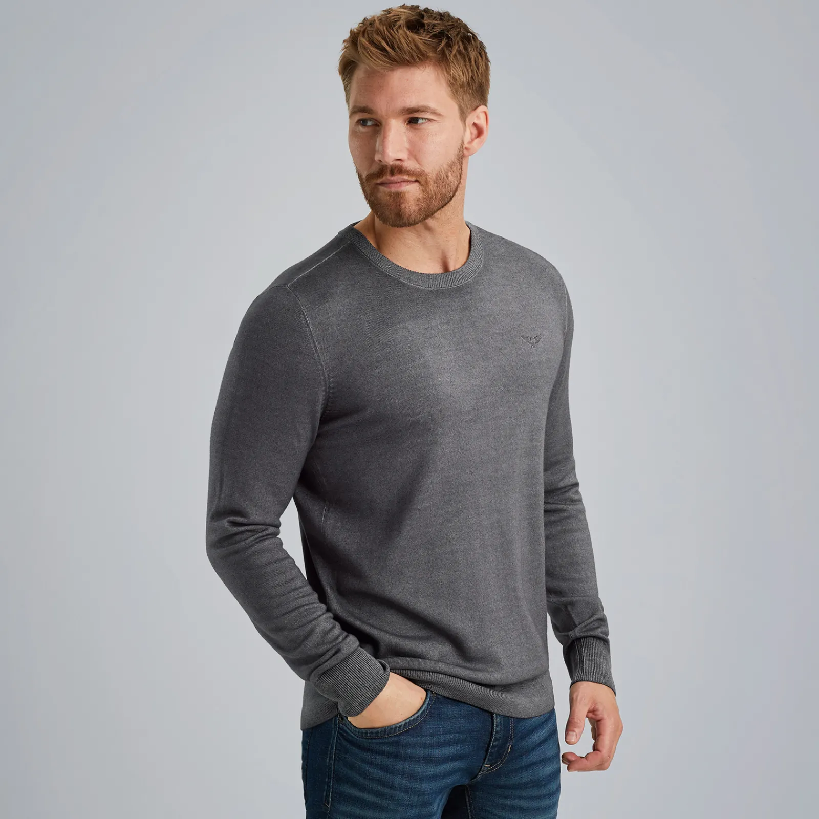 PME Legend Trui Van 100% Merinowol Grijs Shop