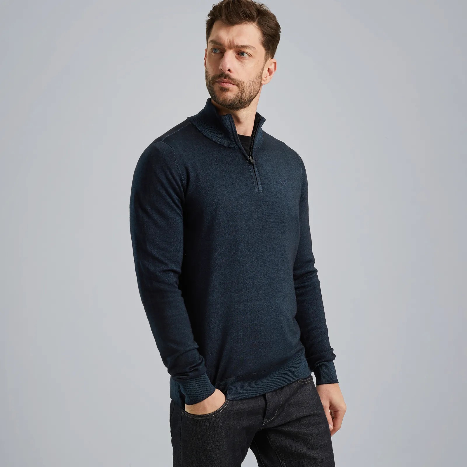 PME Legend Trui Van 100% Merinowol Blauw Best Sale
