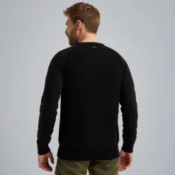 PME Legend Trui Van Een Materiaalmix Zwart New