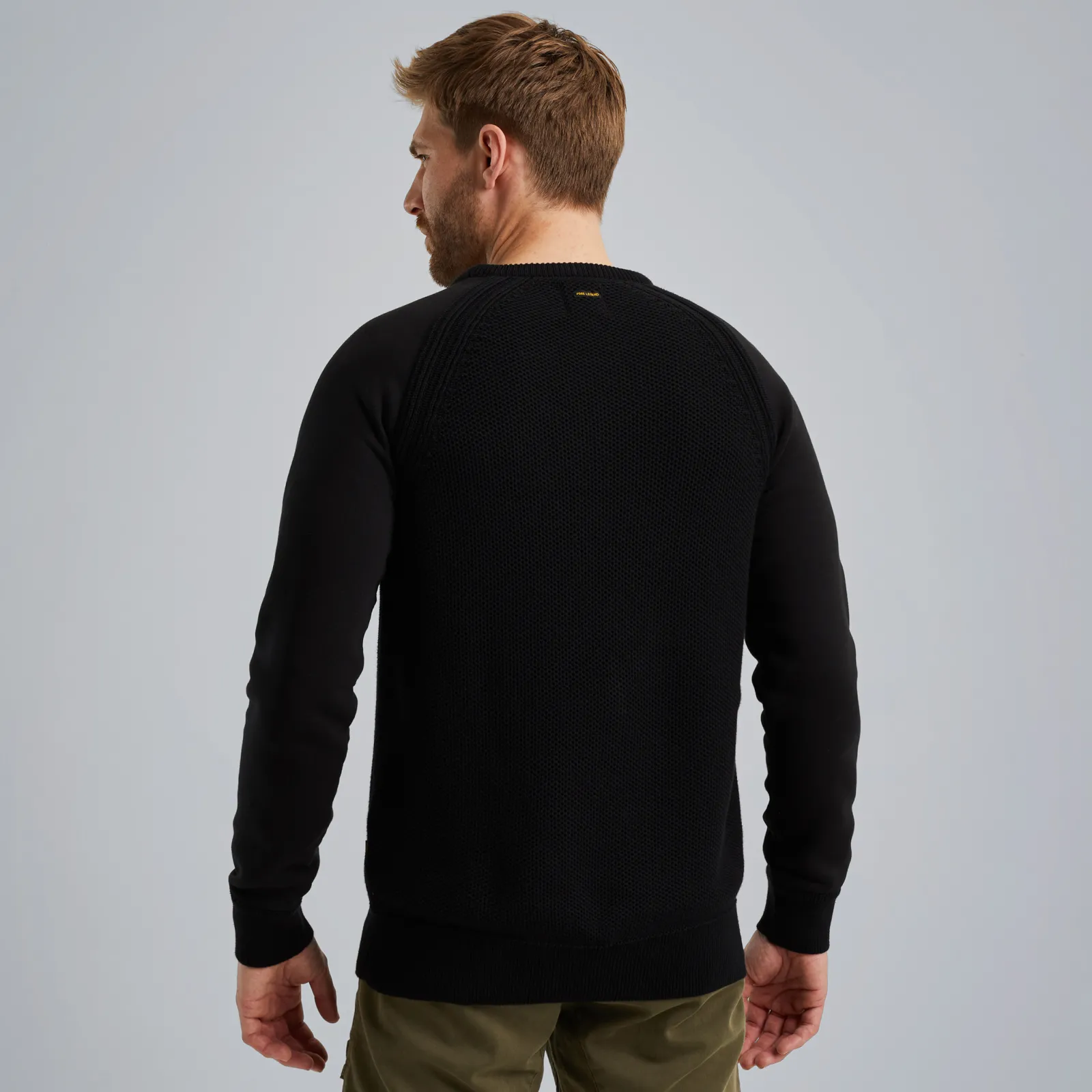 PME Legend Trui Van Een Materiaalmix Zwart New