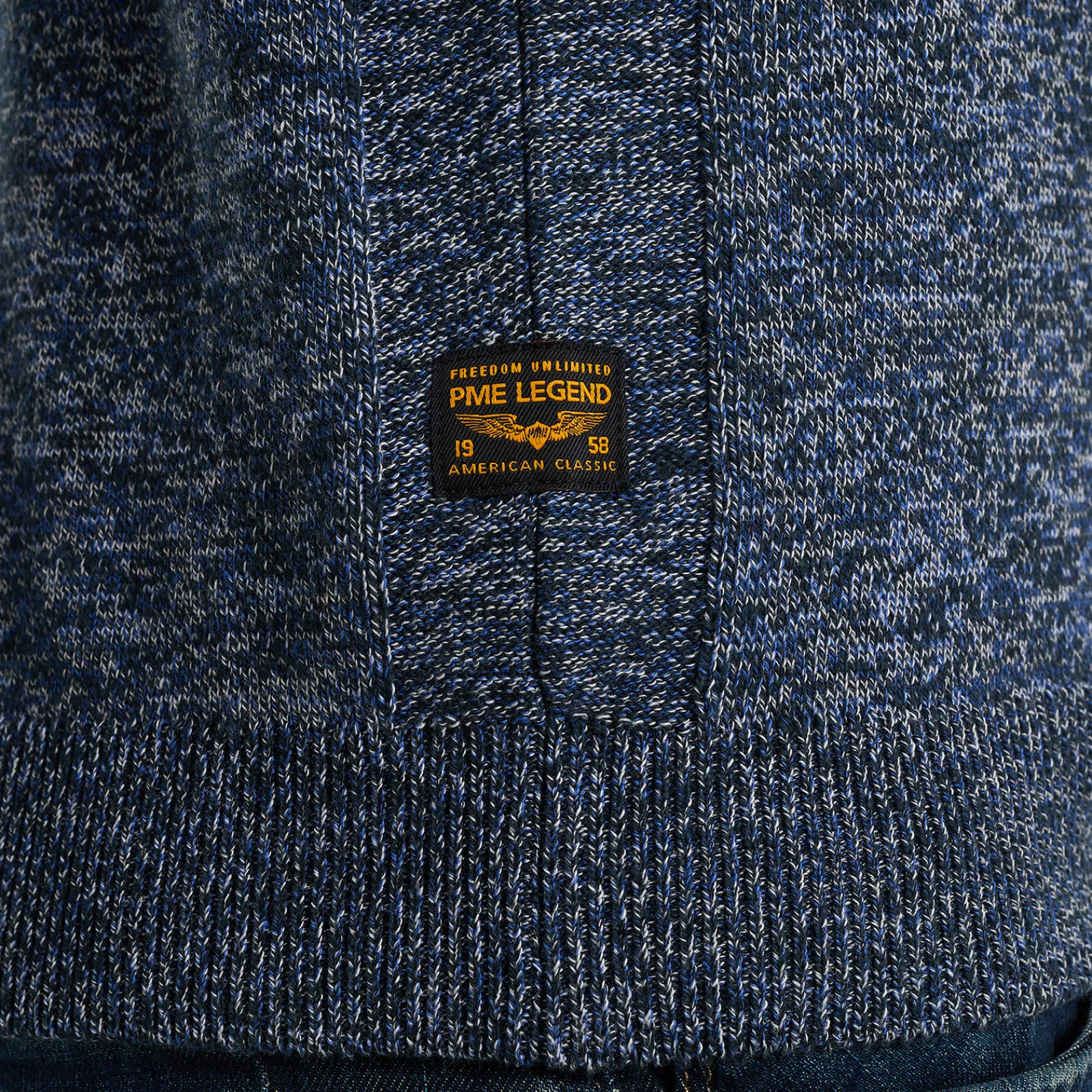 PME Legend Trui Van Mouliné Garen Blauw Store