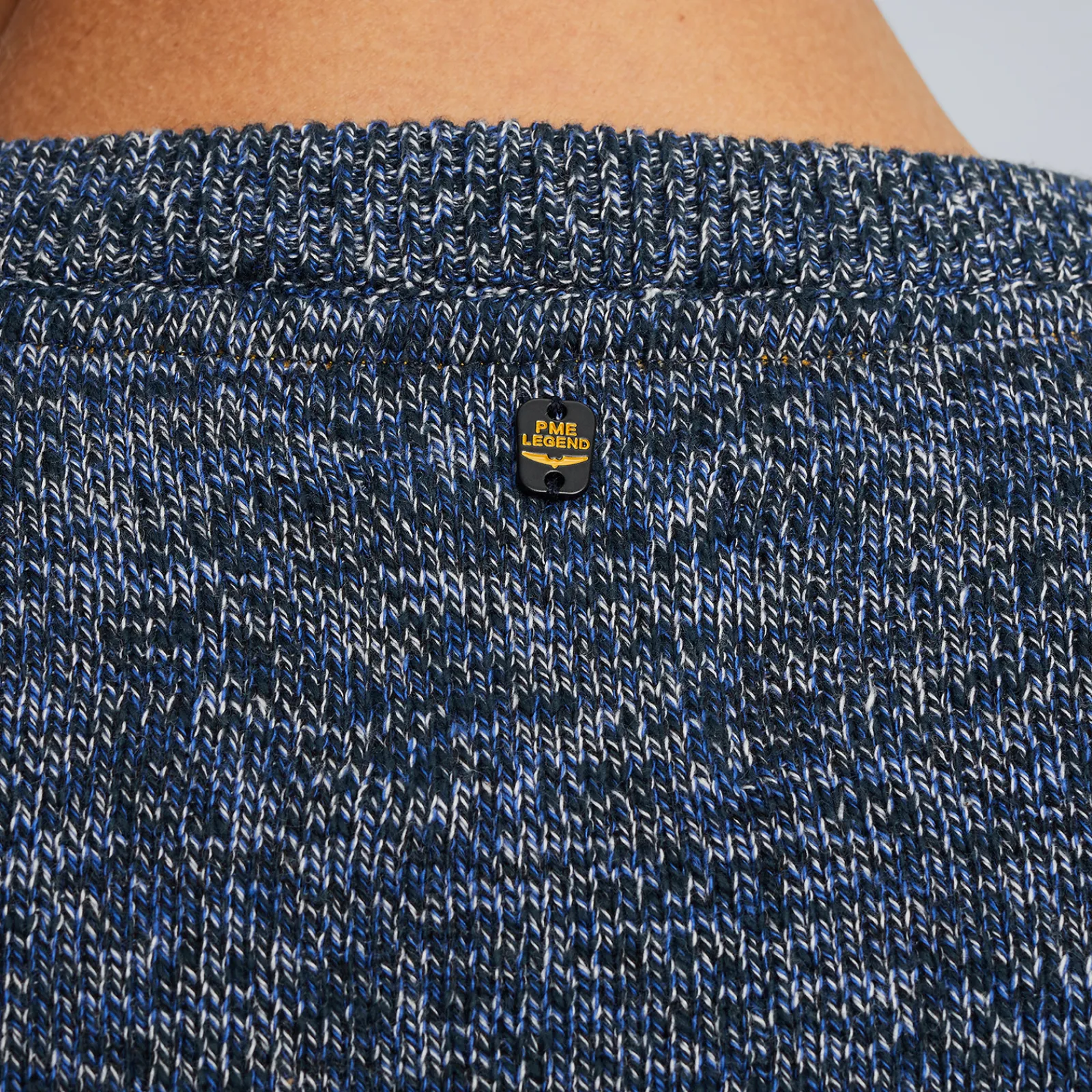 PME Legend Trui Van Mouliné Garen Blauw Store