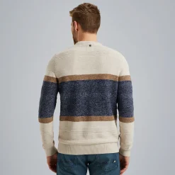PME Legend Trui Van Mouliné Garen Wit Fashion
