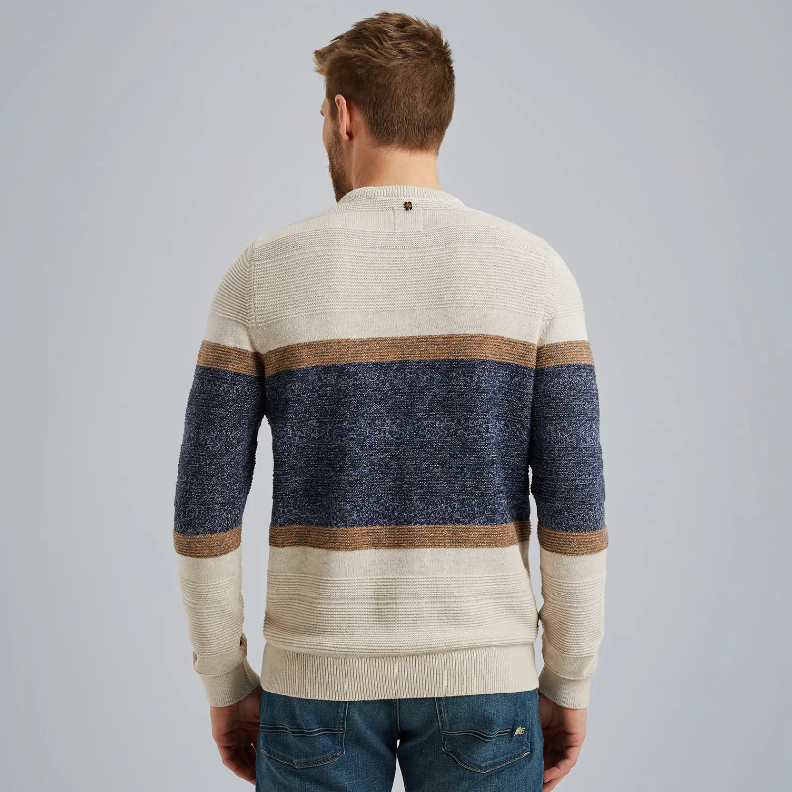 PME Legend Trui Van Mouliné Garen Wit Fashion