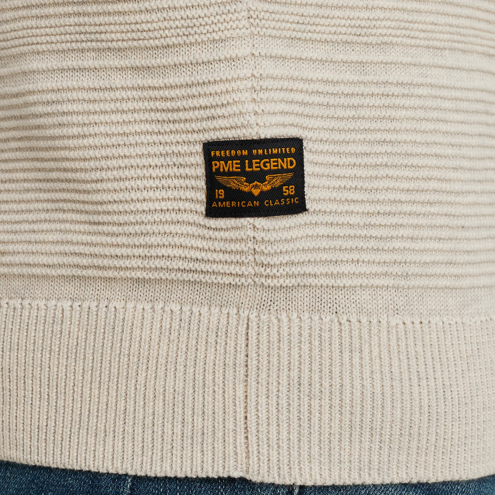 PME Legend Trui Van Mouliné Garen Wit Fashion