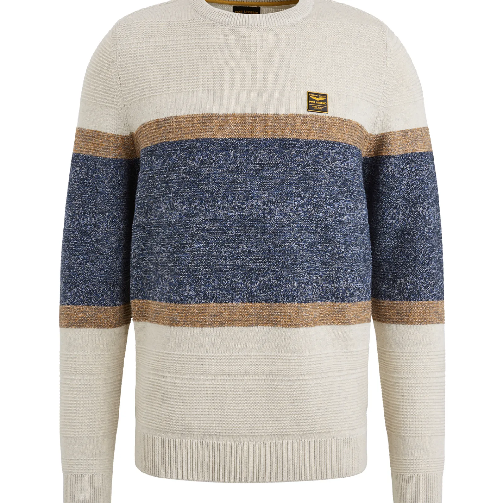 PME Legend Trui Van Mouliné Garen Wit Fashion