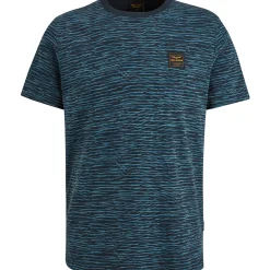 PME Legend T-shirt Allover Print Blauw Outlet