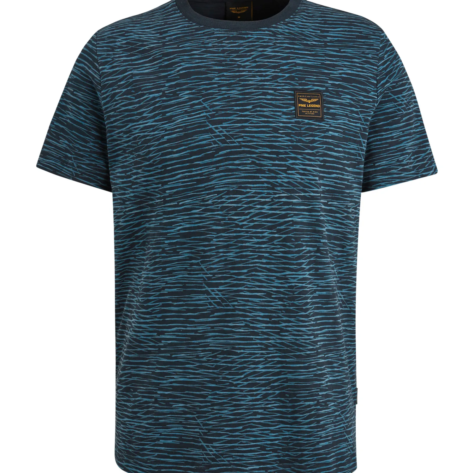 PME Legend T-shirt Allover Print Blauw Outlet