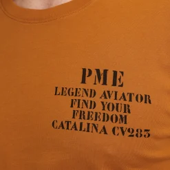 PME Legend T-shirt Met Artwork Bruin Flash Sale