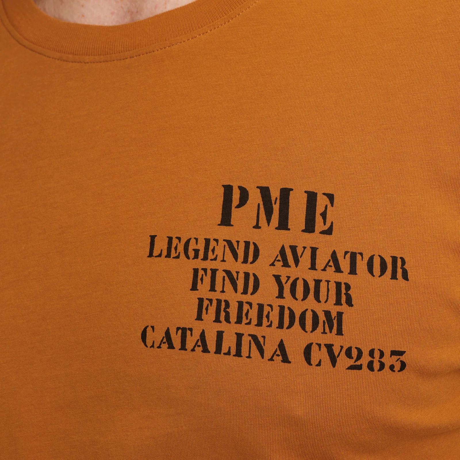 PME Legend T-shirt Met Artwork Bruin Flash Sale