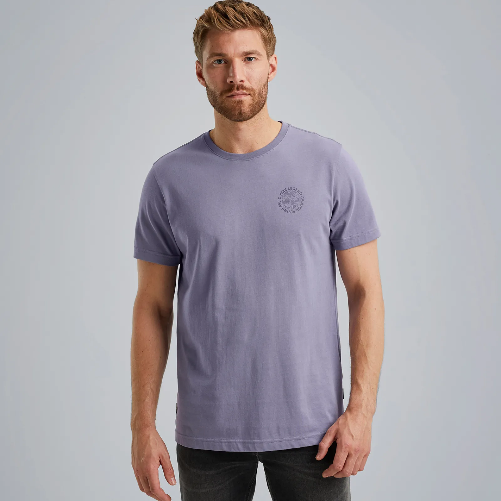 PME Legend T-shirt Met Artwork Paars Store