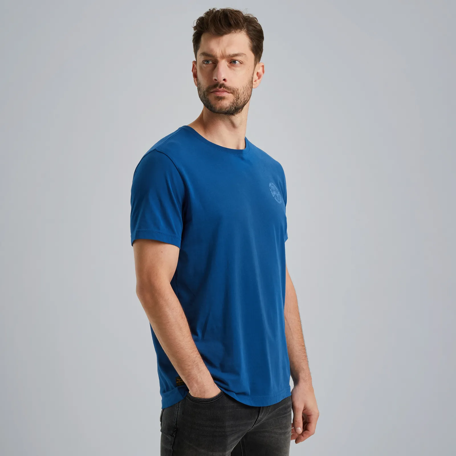 PME Legend T-shirt Met Artwork Blauw Sale