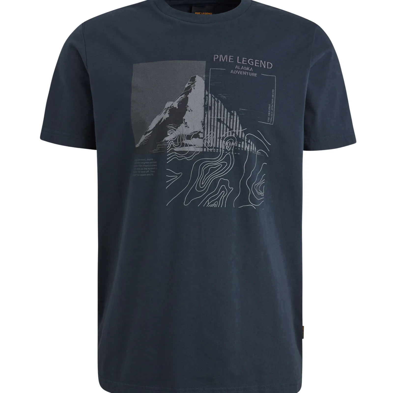 PME Legend T-shirt Met Artwork Blauw Flash Sale