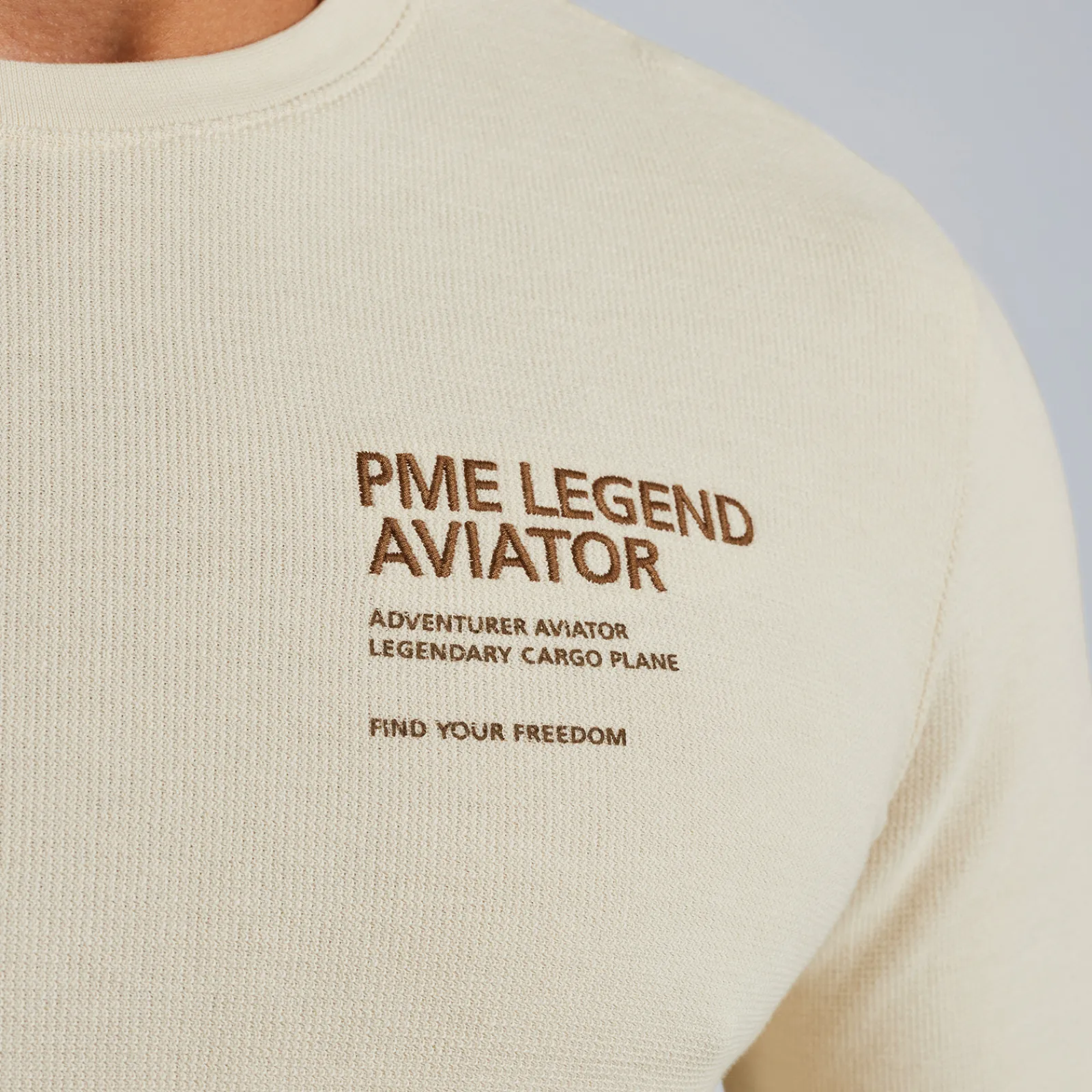 PME Legend T-shirt Met Lange Mouwen Beige Clearance