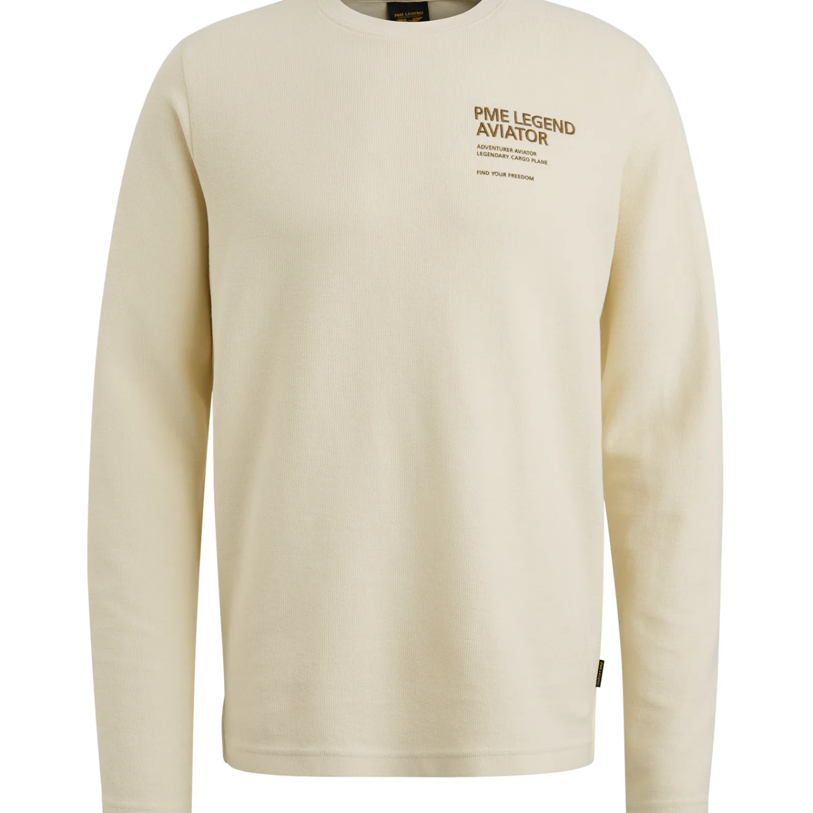 PME Legend T-shirt Met Lange Mouwen Beige Clearance