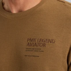 PME Legend T-shirt Met Lange Mouwen Bruin Outlet