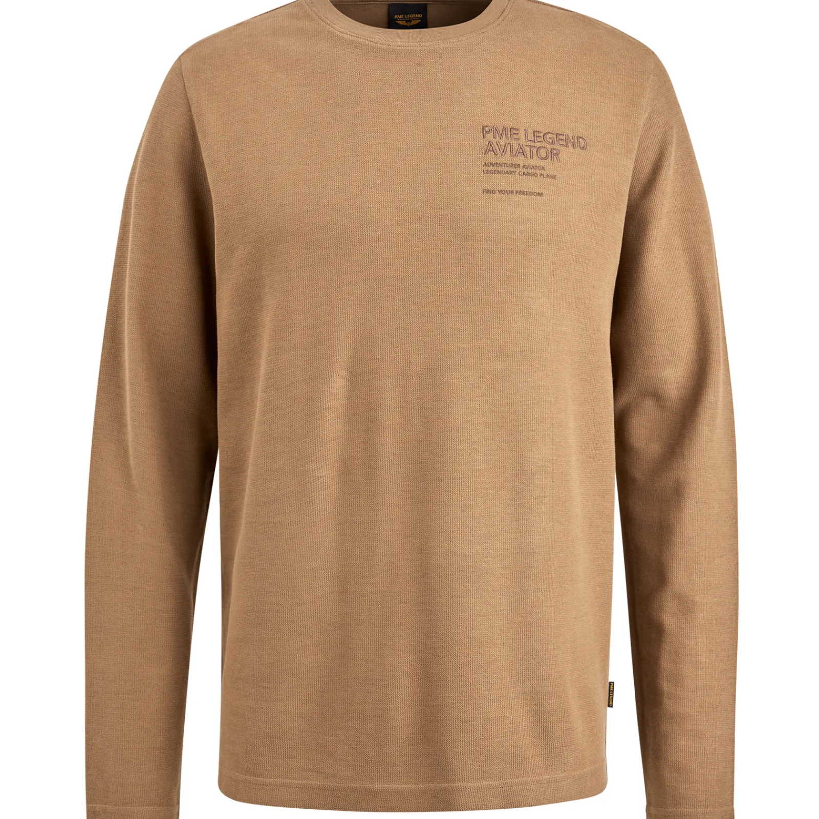 PME Legend T-shirt Met Lange Mouwen Bruin Outlet