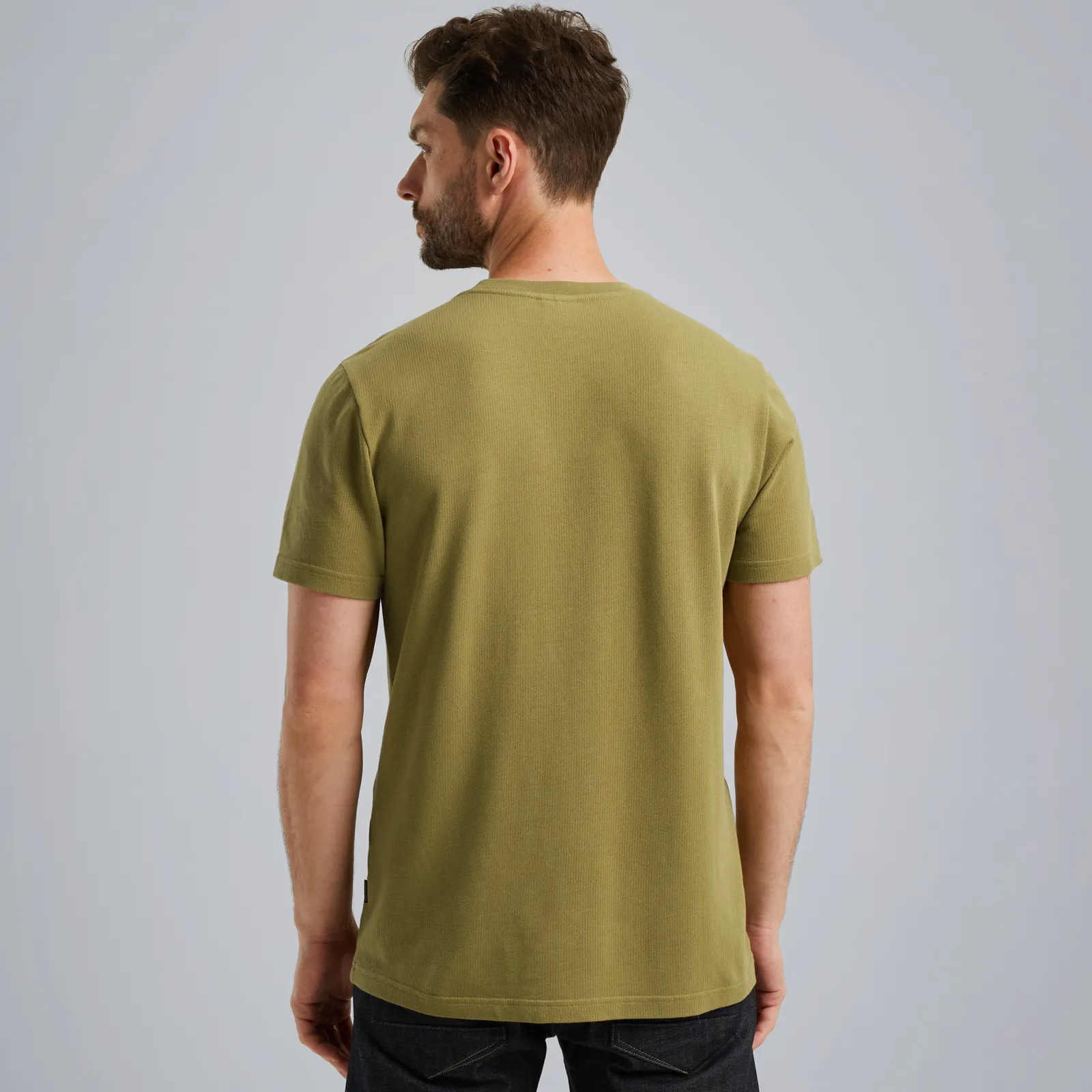 PME Legend T-shirt Met Wafelstructuur Groen Sale