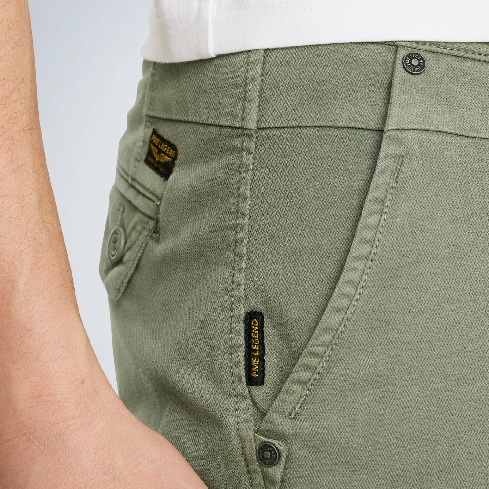 PME Legend Twin Wasp Chino Shorts Grijs New