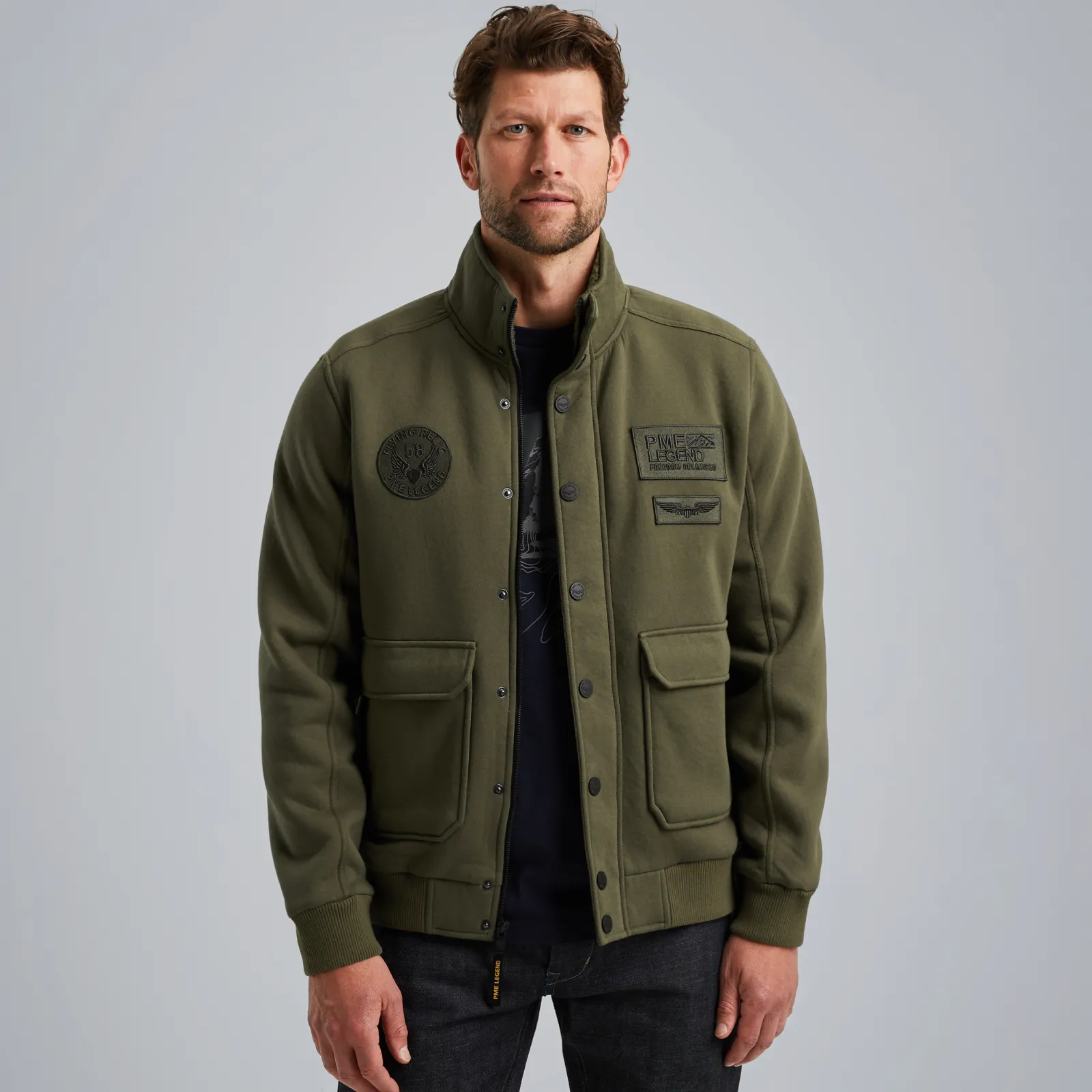 PME Legend Vest Van Teddystof Groen Clearance